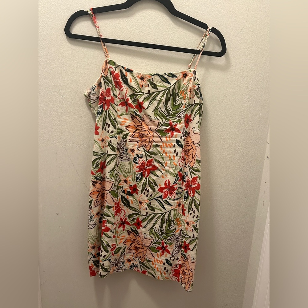 Lush Floral Mini Dress with Spaghetti Straps
